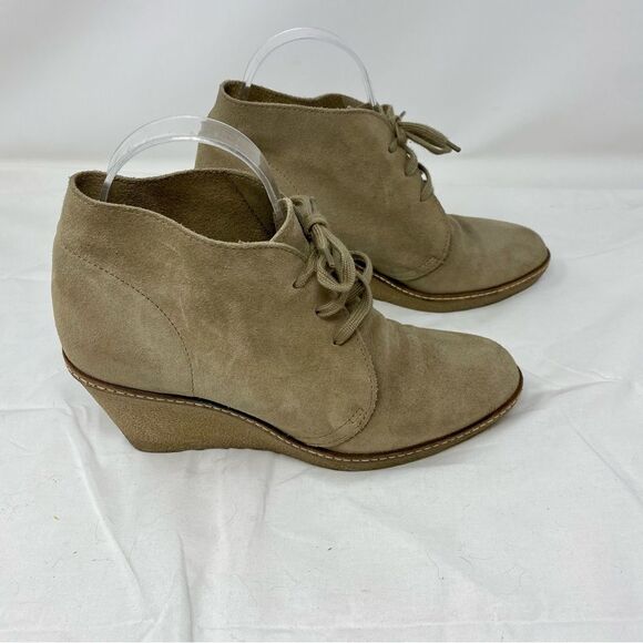 J. Crew Suede Wedge Ankle Boots- Size 8 - Picture 13 of 14